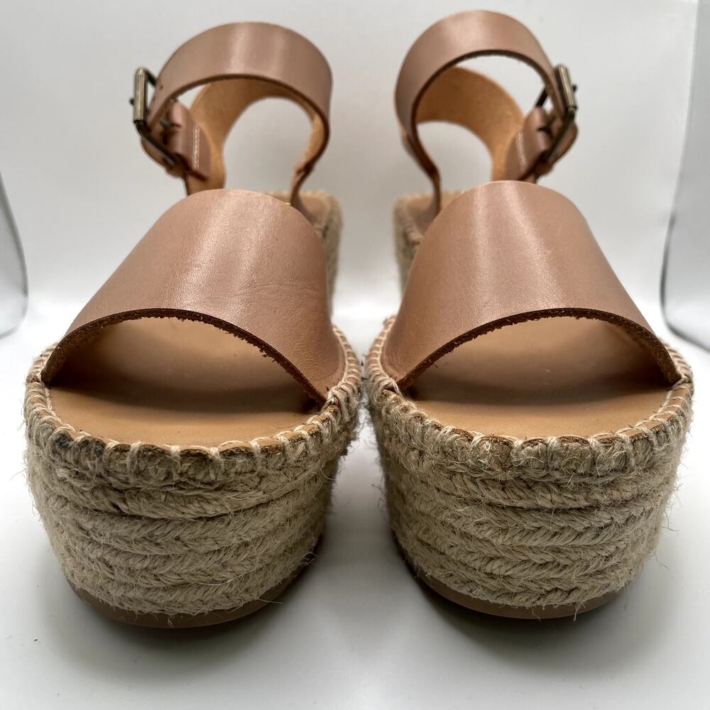 SOLUDOS  Minorca Beige Leather Espadrille Platform Sandals  Size 9,5 vacation - Picture 2 of 12